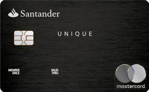 Imagem do cartão Santander Unique Cashback Mastercard