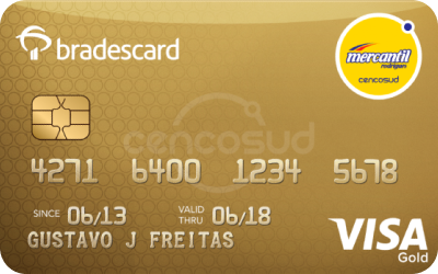 Imagem do cartão Cencosud Mercantil Atacado Visa Gold